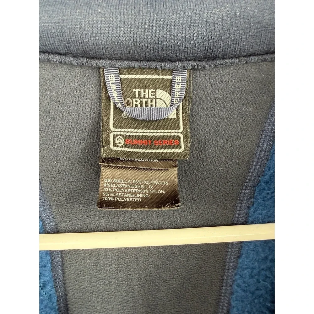 The North Face Summit Series Fleece Jacket Mens Medium Blue Full Zip Hybrid